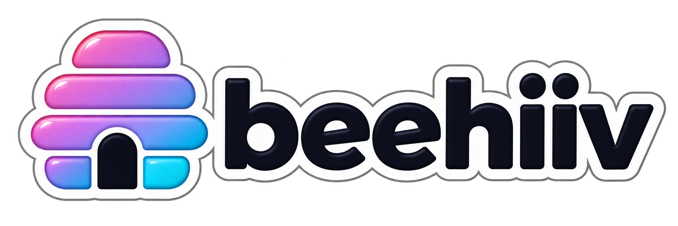 Glossy Beehiiv Sticker