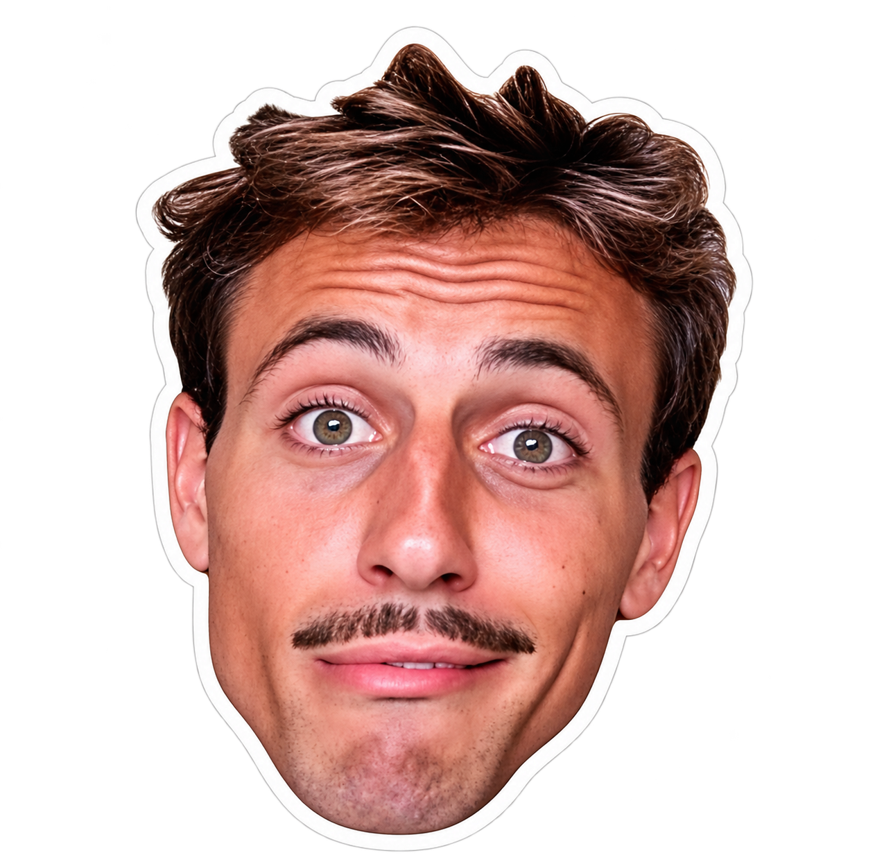 Mustached Hair Sticker